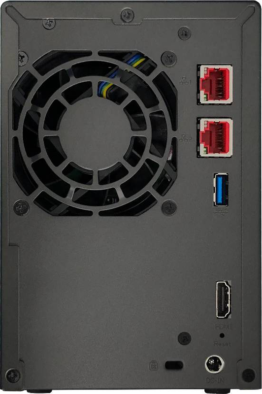 Asustor lockerstor 2 Gen2 as6702t 2-bay nas intel celeron n5105 4GB ddr4 dual 2.5GBe quad m.2 nvme diskless black-null