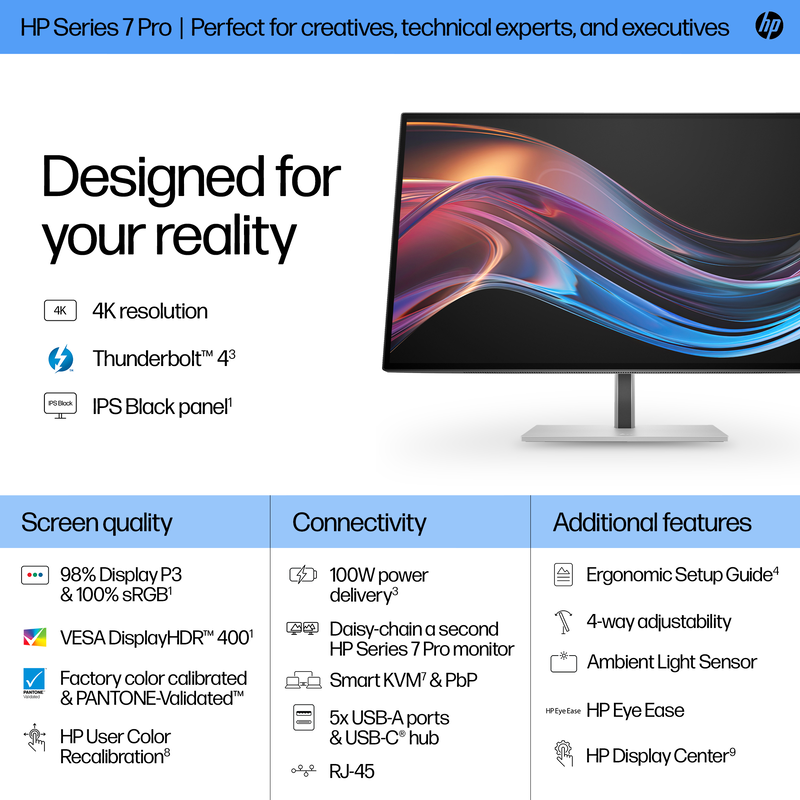 Hp series 7 pro 727pk 27" monitor ips hdr400 3840x2160, , medium-null