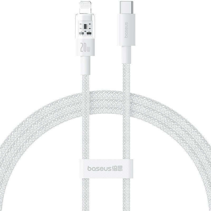 Baseus cable lightning to USB-c gem series 1.0m 20w white, , medium-null