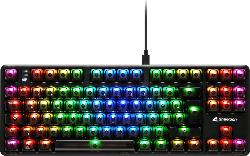 Sharkoon gaming tastatur crystal shark schwarz de / keyboard / qwertz, , medium-null