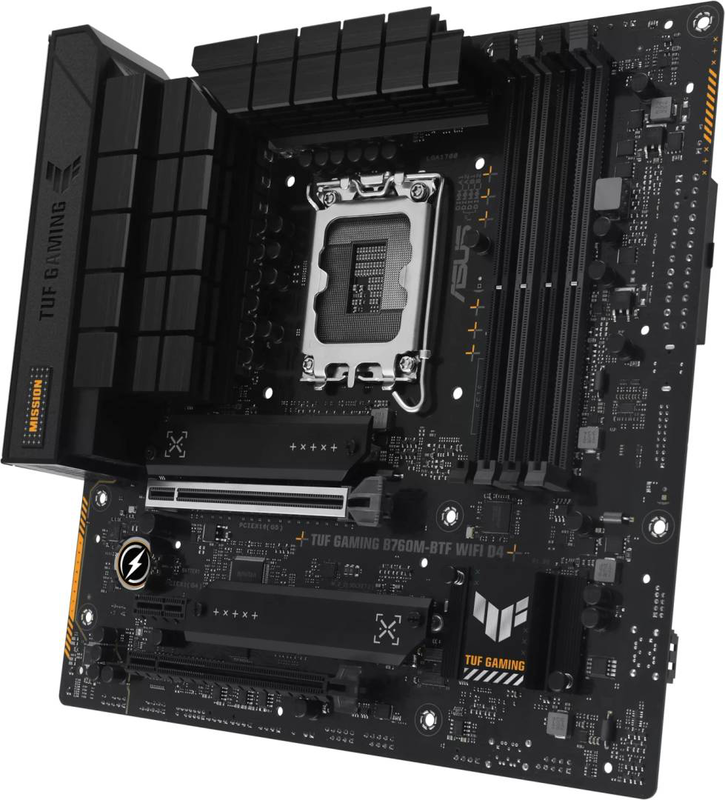 Asus tuf gaming b760m-btf Wi-Fi d4 micro-atx motherboard lga 1700 intel b760 ddr4 pcie 5.0 triple m.2 Wi-Fi 6 black-null