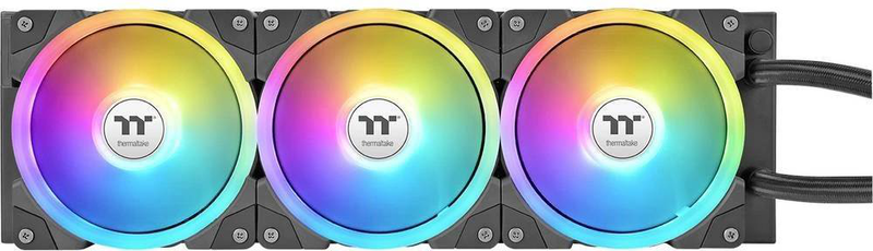 Thermaltake magfloe 360 ultra argb sync aio liquid CPU cooler 360mm 3x120mm swafan ex 3.95in lcd black-null
