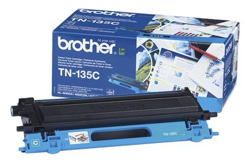 Brother tn-135c high yield cyan original toner cartridge, , medium-null