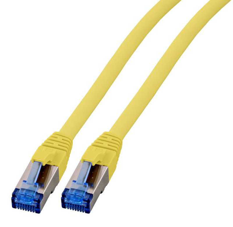 Efb-elektronik patch cable rj-45 (m) to rj-45 (m) 25 cm / sftp / cat 7 (cable) / cat 6a (connectors) / halogen-free, molded / yellow-null