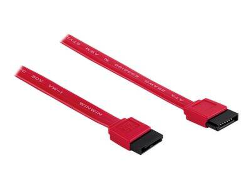 Manhattan sata data cable, 7-pin, 50cm, male to male, 6GBps, red, lifetime warranty, polybag - sata cable - sata (m) to sata (m) - 50 cm - booted, molded - red-null