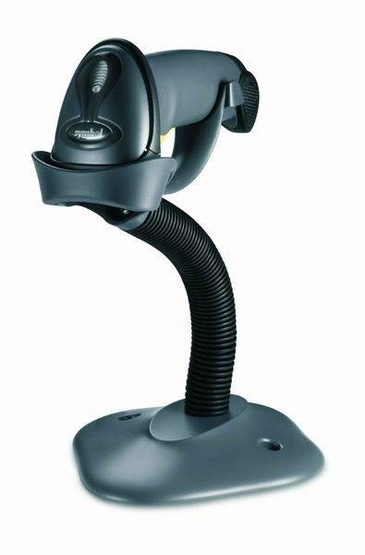 Zebra symbol ls2208 ls2208-sr20007r-ur 1d laser barcode scanner USB kit with cable and stand black-null