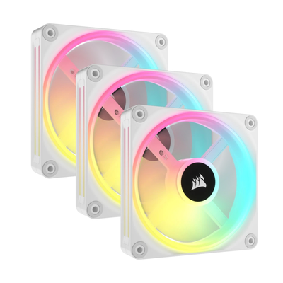 Corsair icue link qx120 rgb 120mm pwm pc 3x fans starter kit with icue link system hub  (co-9051006-ww), Rgb, medium