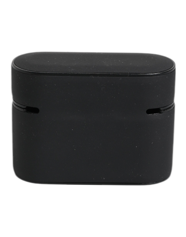 Black orange silicone embossed logo AirPods case-null