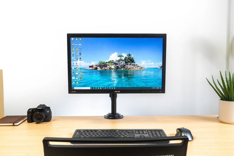 Product image: Nbmounts h100 desktop single monitor mount black, , medium-null