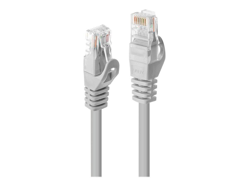 Lindy - patch cable - rj-45 (m) to rj-45 (m) - 1 m - utp - cat 5e - molded, snagless, stranded - grey-null