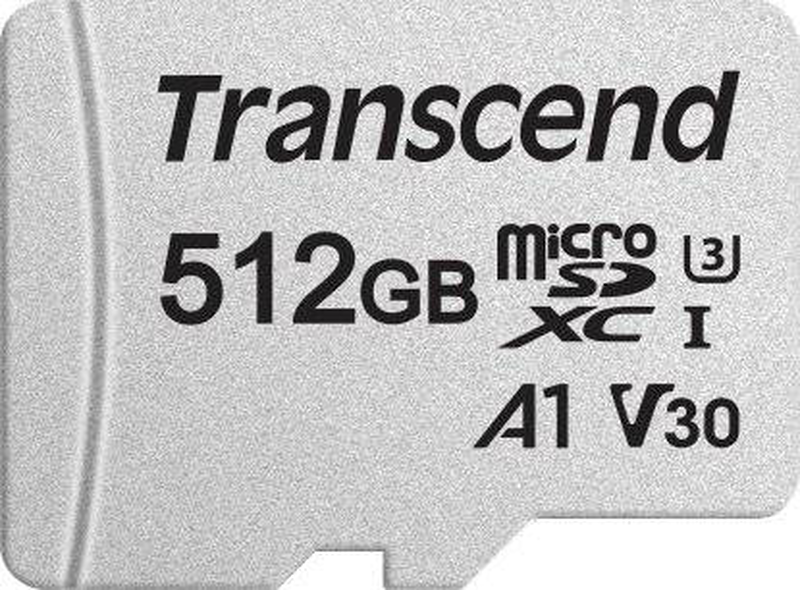 Transcend 300s / flash memory card (adapter included) / 512GB / a1 / video class v30 / uhs-i u3 / class10 / microsdxc-null