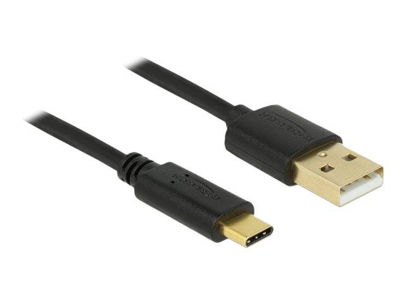 Delock 85209 USB-c to USB-a cable 3 m, black-null