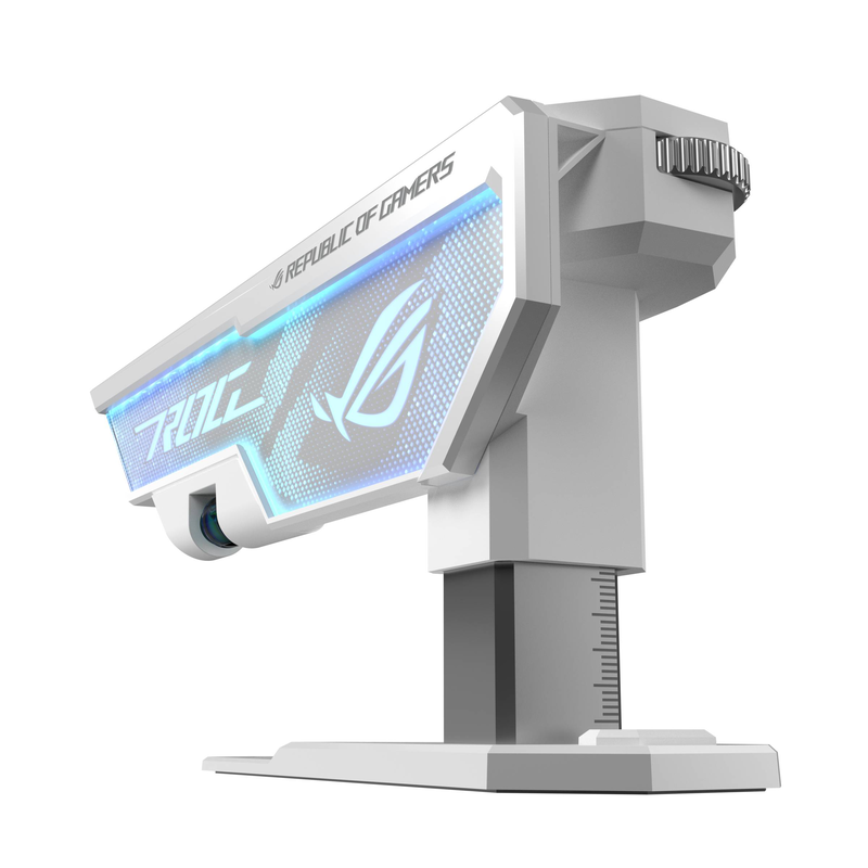 Asus rog herculx xh01 graphics card holder anti-sag GPU support brace zinc alloy argb aura sync 72-128mm white-null