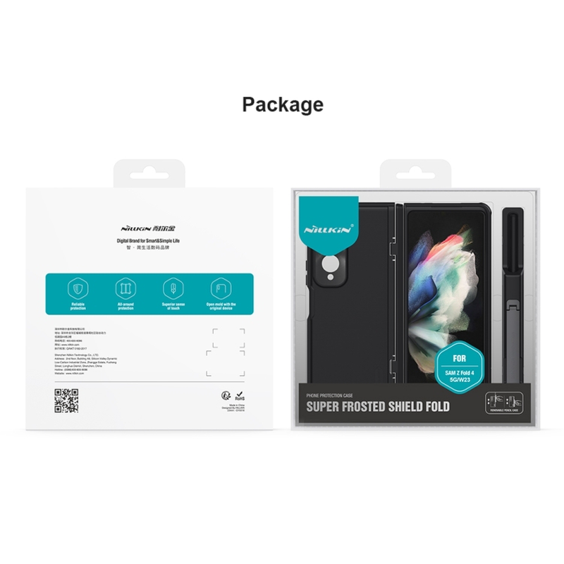 Product image: Nillkin sam z fold 4 super frosted shield fold black w/ s pen slot, , medium-null