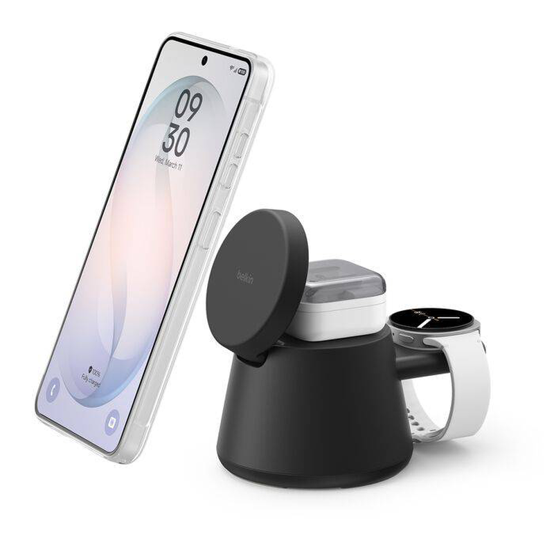 Belkin ultracharge magnetic charger with qi2 25w | black | square form-null