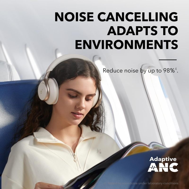 Anker soundcore headphones hires anc space one white, , medium-null
