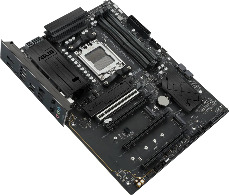 Asus b850 max gaming Wi-Fi AMD b850 am5 atx motherboard ddr5 pcie 5.0 3x m.2 Wi-Fi 6e 2.5GBe aura sync black-null