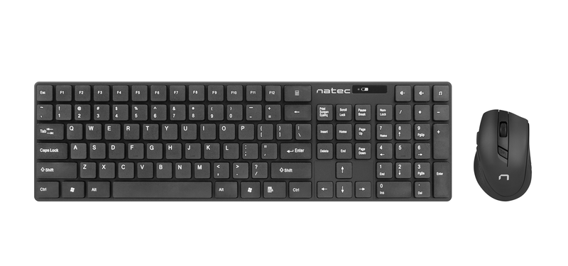 Natec stingray wireless keyboard & mouse combo black, , medium-null