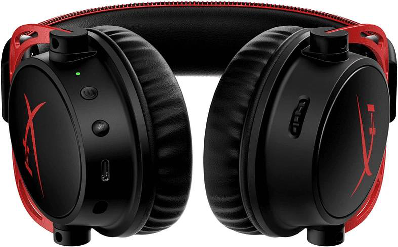 Hyperx cloud alpha wireless gaming headset 50mm dual-chamber dts 300h battery detachable mic black red 4p5d4aa-null
