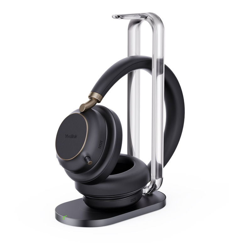 Yealink headset wireless bluetooth anc over-ear with b/t dongle & charging stand bh76 plus teams, , medium-null
