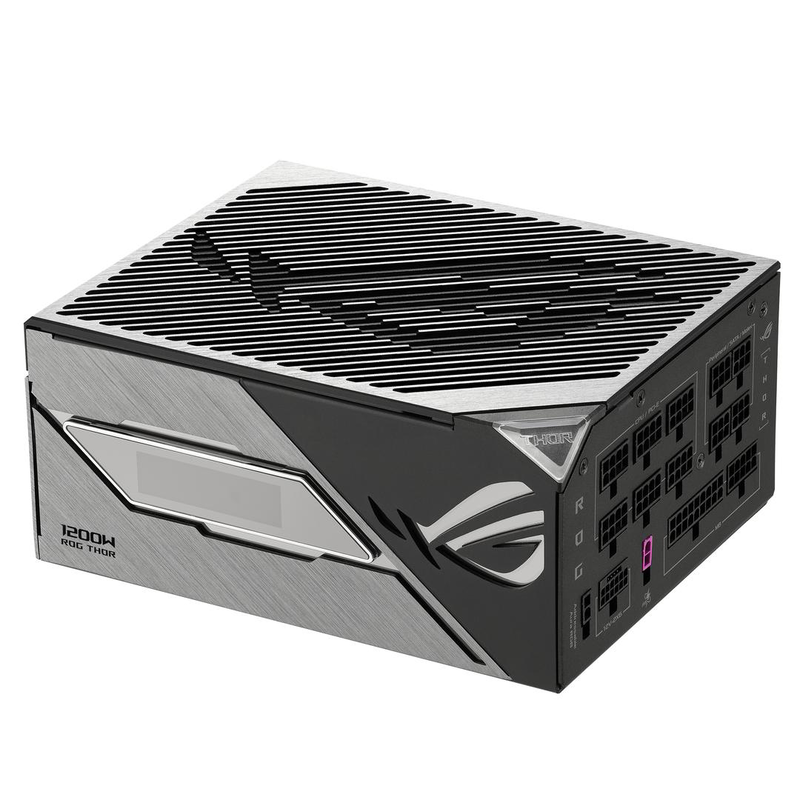 Asus rog thor 1200p3 gaming 1200w atx 3.1 psu 80 plus platinum fully modular 12v-2x6 OLED argb gan black-null
