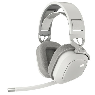 Corsair hs80 max wireless rgb gaming headset with spatial audio (white) (ca-9011296-eu), White, medium