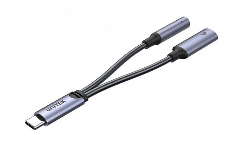Unitek mc USB-c to 3.5mm audio + pd60w m205a, , medium-null