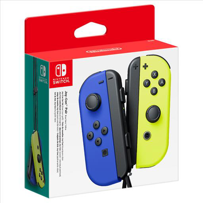 Nintendo switch joy con pair blue and yellow controller pair, , medium