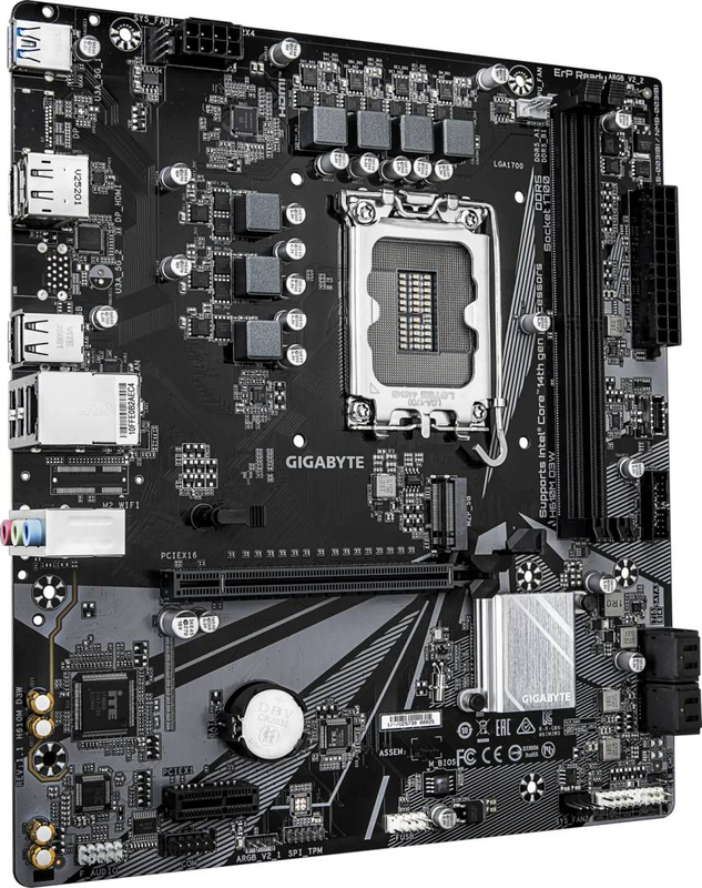 Gigabyte h610m d3w ddr5 micro-atx motherboard lga 1700 intel h610 pcie 4.0 x16 m.2 HDMI displayport gbe black-null