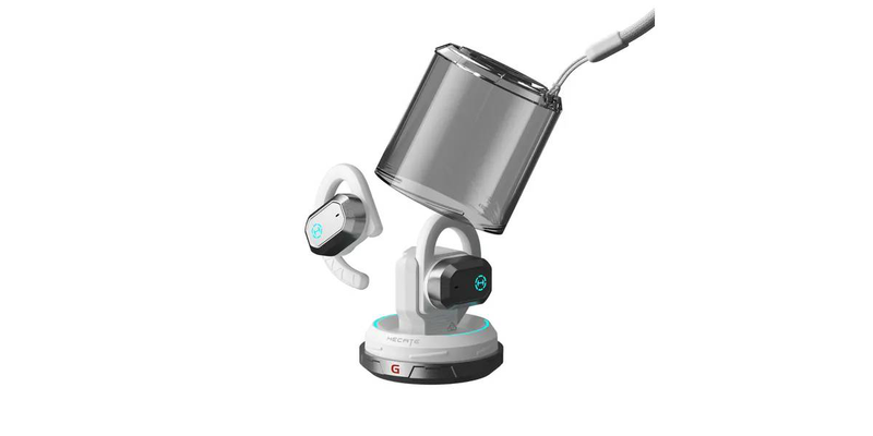 Edifier hecate Air 2 open-ear true wireless earbuds Air2-wt 14.2mm drivers bluetooth 5.3 enc rgb case white-null