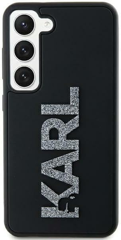Karl lagerfeld 3d rubber glitter logo case for samsung galaxy s23 ultra - black, , medium-null