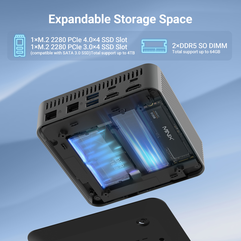 Minix mini pc Intel Core i5-12600h 16GB ddr5, 512GB SSD, dual lan, 2xhdmi/2xUSB-c, win11 pro ngc512, , medium-null