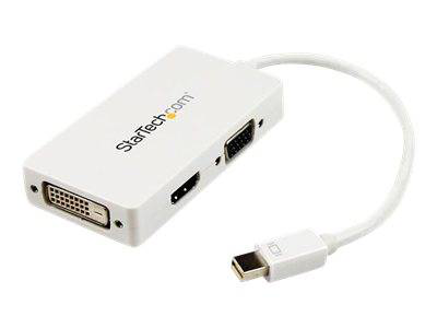 Startech.com travel a/v adapter: 3-in-1 mdp to vga / dvi / HDMI converter / video converter / displayport / white / for apple MacBook Air / MacBook pro, , medium