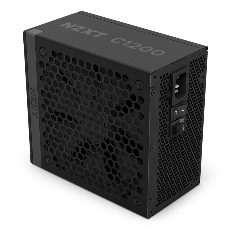 Nzxt c1200 gold 1200w atx 3.1 fully modular power supply 80 plus gold pcie 5.1 12v-2x6 matte black-null
