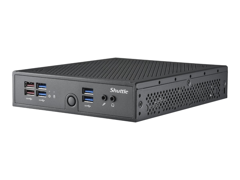 Shuttle xpc slim ds50u fanless barebone slim pc intel celeron 7305 iris xe ddr5 dual lan no ram no SSD no os black-null