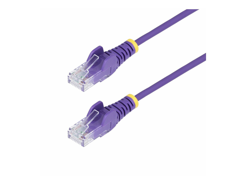 Startech.com 50cm purple slim cat6 ethernet cable, snagless, 28awg, lszh patch cable rj-45 (m) to rj-45 (m) 50 cm / 3.6 mm / utp / cat 5/5e/6 / ieee 802.3bt / halogen-free, snagless / purple-null