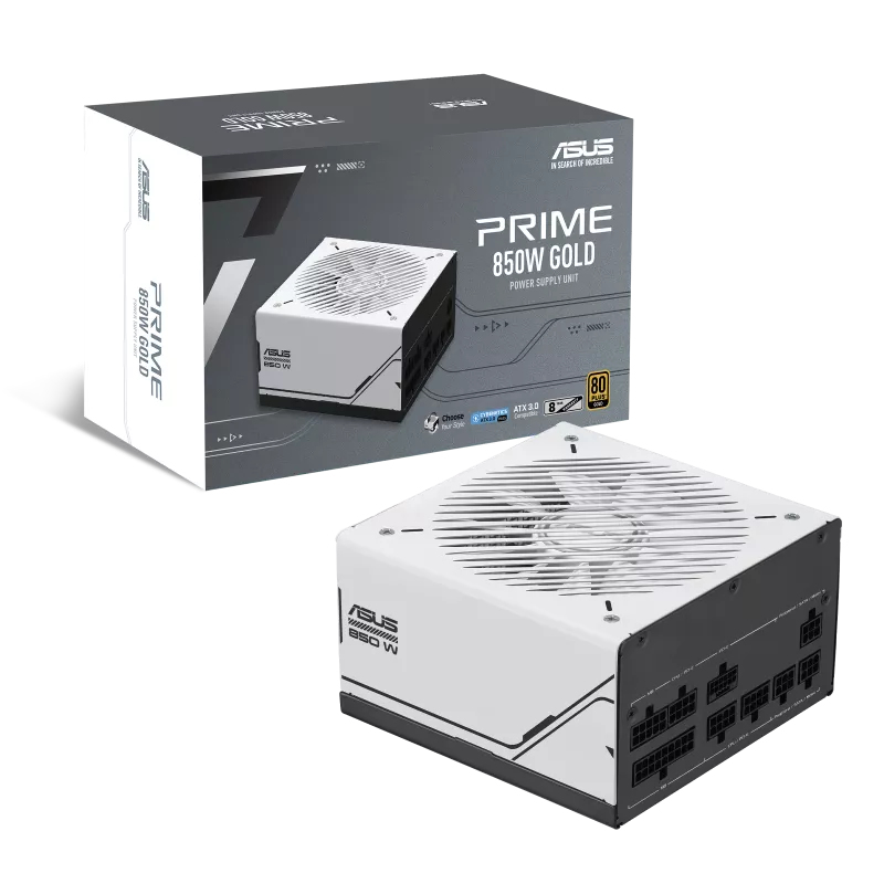 Asus prime 850w gold ap-850g atx 3.0 fully modular power supply 80 plus gold pcie 5.0 16-pin black white-null