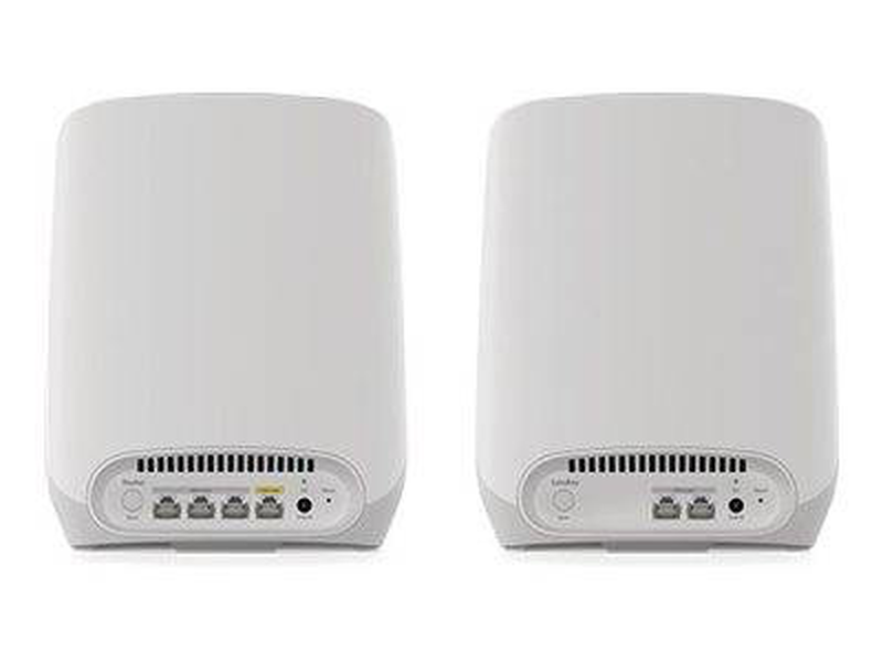 Netgear orbi rbk763s ax5400 tri-band Wi-Fi 6 mesh system router + 2 satellites 7500 sq ft netgear armor white-null