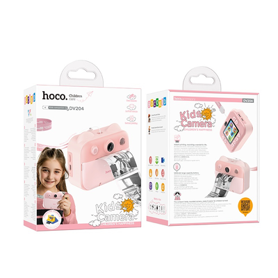 Hoco dv204 dual kits instant print camera pink, , medium