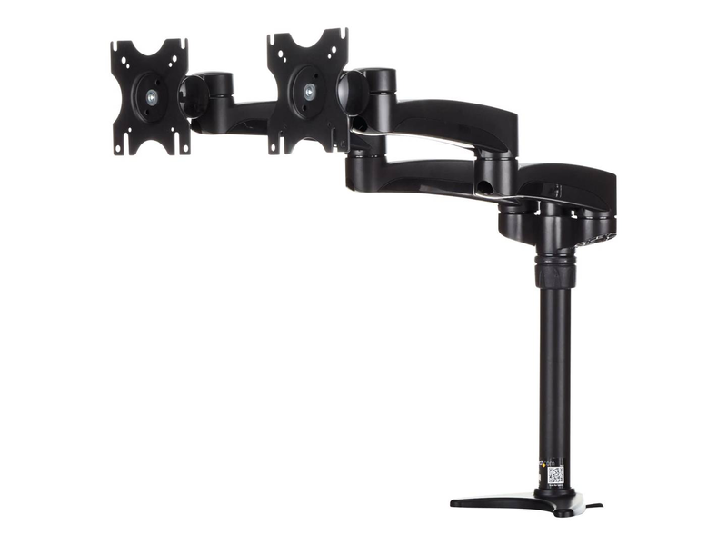 Startech armdual articulating dual monitor desk arm for 2 screens 12-24" vesa clamp black-null