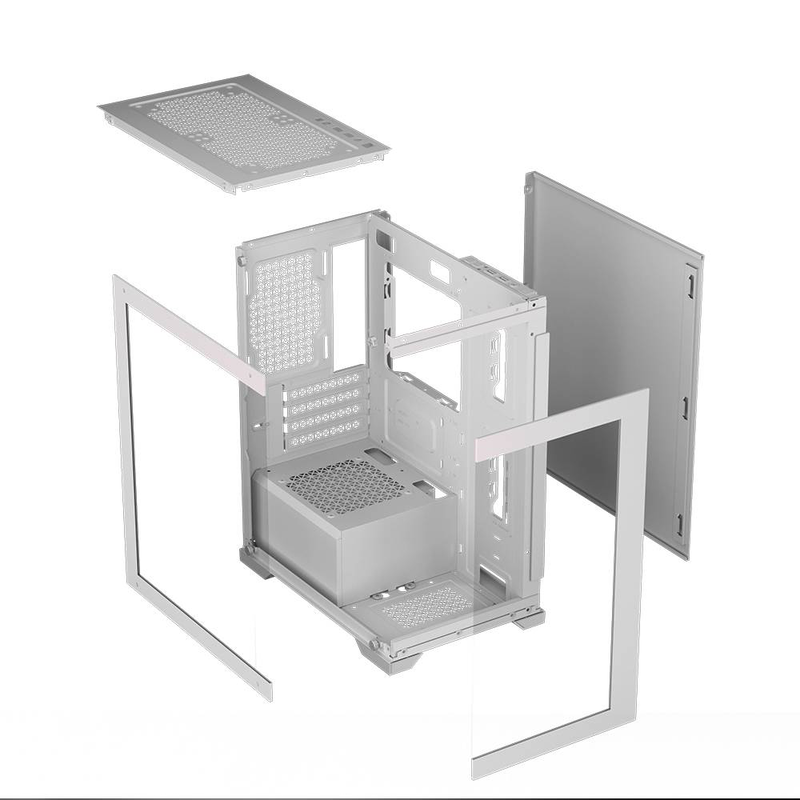 Armaggeddon aquaron micro atx gaming case white, , medium-null