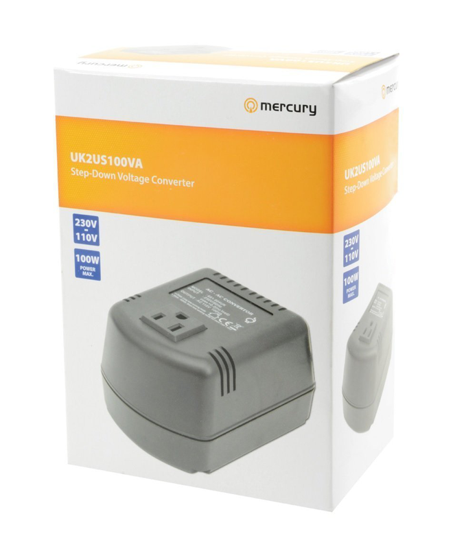 Mercury uk2us100va voltage converter 230v-110v 651.004uk, , medium-null