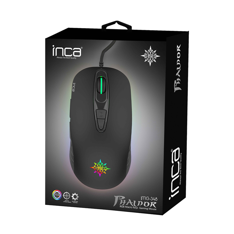 Inca img-348 / right-hand / optical / USB type-a / 3200 dpi / 7 / wheel / cable / black, , medium-null