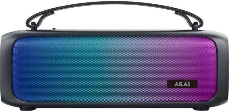 Akai abts-08  portable bluetooth speaker with AWS, USB, AUX, FM, led-8w rms-null