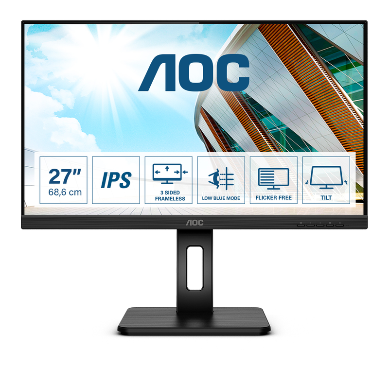Aoc 27p2q 27" monitor ips 75hz 1920x1080-null