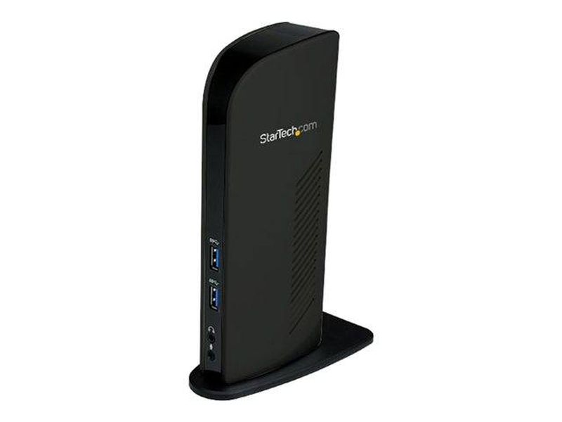 Startech.com universal USB 3.0 laptop docking station / dual video HDMI dvi w/ audio ethernet / docking station / (USB) / 10mb lan, 100mb lan, gige, , medium-null