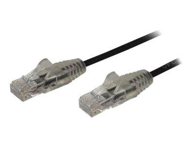 Startech.com 0.5 m cat6 cable / slim cat6 patch cord / black / snagless rj45 connectors / gigabit ethernet cable / 28 awg (n6pat50cmbks) / patch cable / rj-45 (m) to rj-45 (m) / 50 cm / cat 6 / snagless / black-null