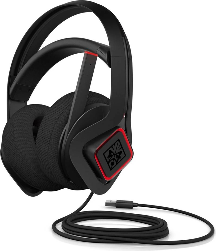 Omen by hp mindframe prime wired gaming headset frostcap cooling 7.1 surround rgb USB noise-cancelling mic black-null
