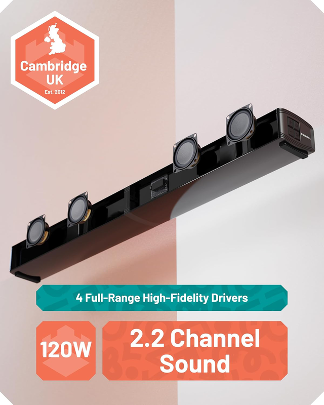 Majority soundbar sb80 split 2in1 bar/speakers 120w bt,HDMI,USB (oakcastle), , medium-null