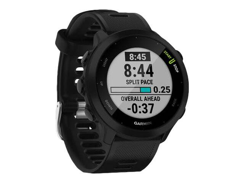 Garmin forerunner 55 - black - sport watch with band - silicone - black - display 1.04" - bluetooth, ant+ - 37 g, , medium-null